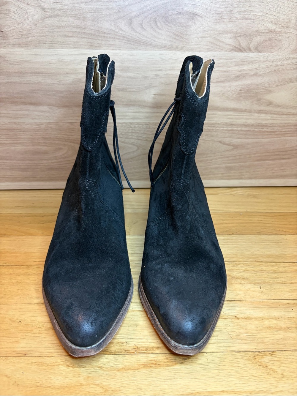Free People New Frontier Black Western Booties - Size 8 - Picture 3 of 7